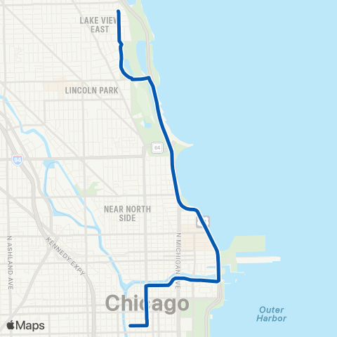CTA Stockton / LaSalle Express map