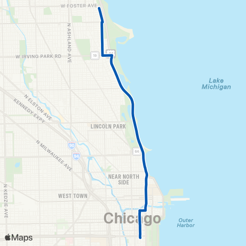 CTA Clarendon / Michigan Express map