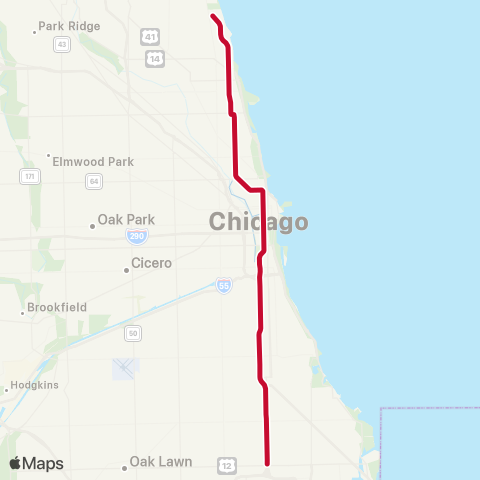 CTA Red Line map