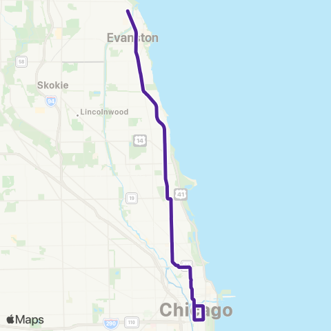CTA Purple Line map