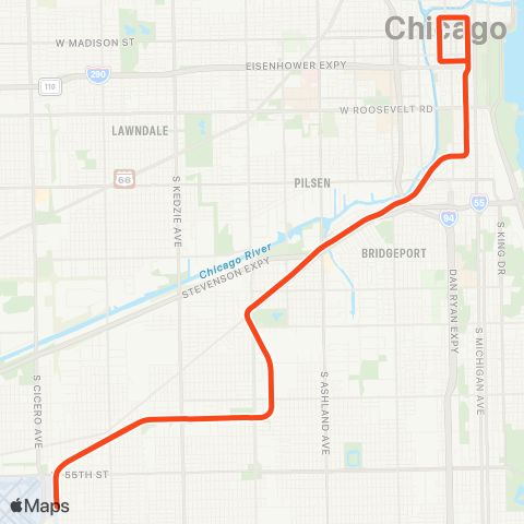 CTA Orange Line map