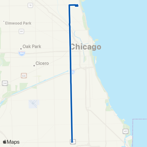 CTA Ashland Express map