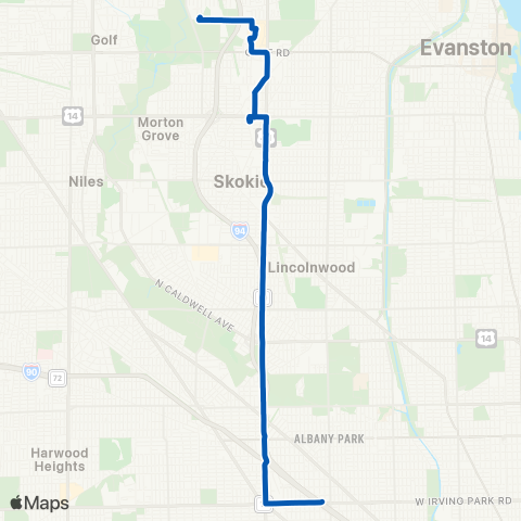 CTA North Cicero / Skokie Blvd. map