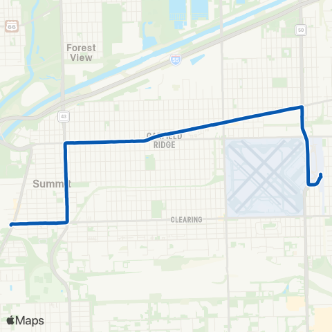 CTA Archer / Harlem map