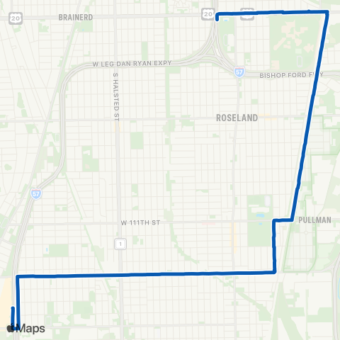 CTA Pullman / 115th map