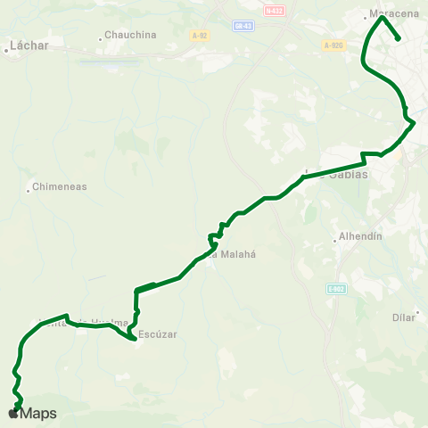Junta de Andalucia Granada - la Malahá - Escúzar - Ventas H. map