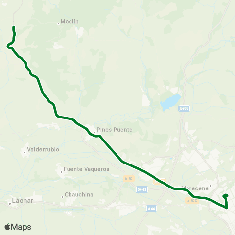 Junta de Andalucia Granada - P.Puente - Venta Algarra - P.Lope map