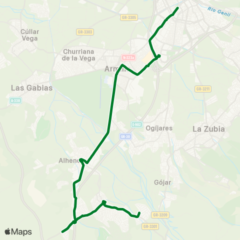 Junta de Andalucia Granada - Alhendín - Otura map