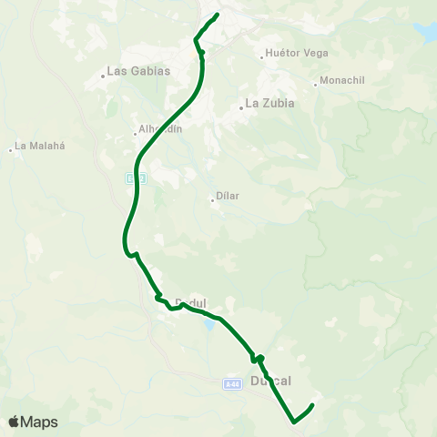 Junta de Andalucia Granada - Padul - Marchena - Dúrcal - Nigüelas map