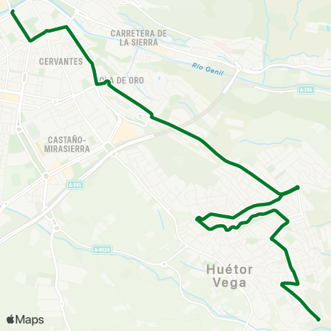 Junta de Andalucia Granada - Huétor V. - M. Nuevo map