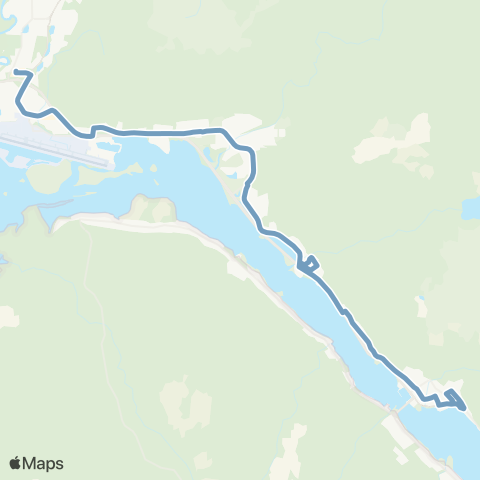 Capital Transit Mendenhall Loop Clockwise map