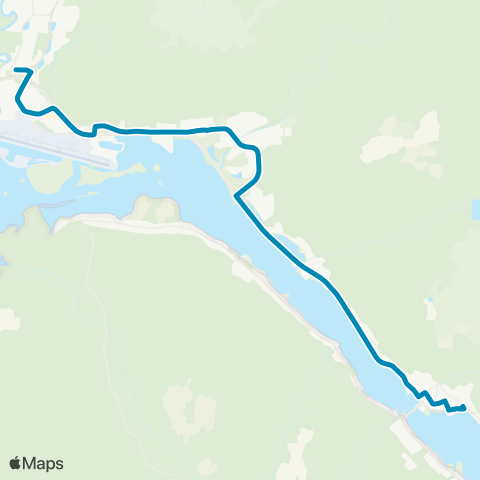 Capital Transit Lemon Creek Commuter map