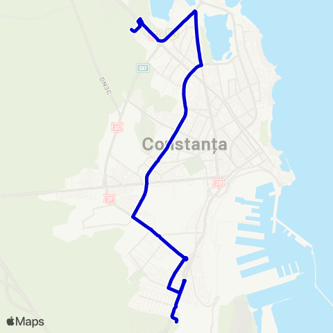 CT Bus Auchan (C.L.) - Cap Linie TOM map