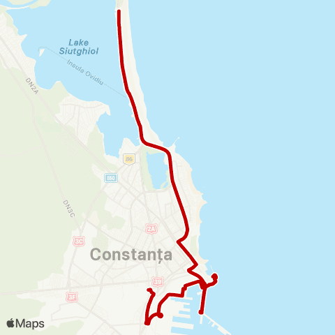 CT Bus Cap Linie Gara - Cap Linie Mamaia map