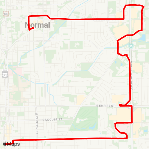 Connect Transit Red map