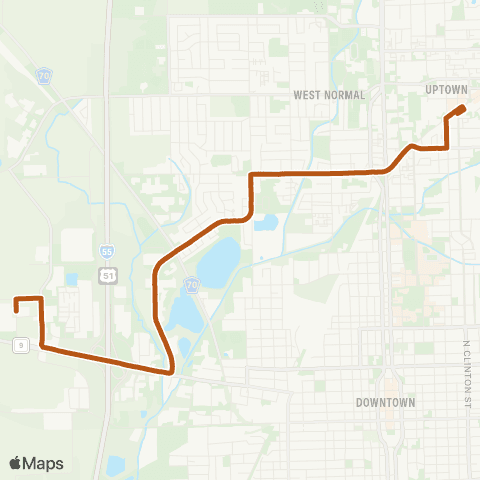 Connect Transit Brown map