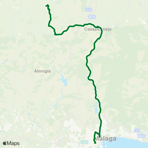 CTMAM Málaga-Casabermeja-Vva.Concepción map