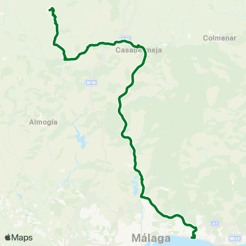 CTMAM Villanueva De La Concepción-Casabermeja-El Palo map