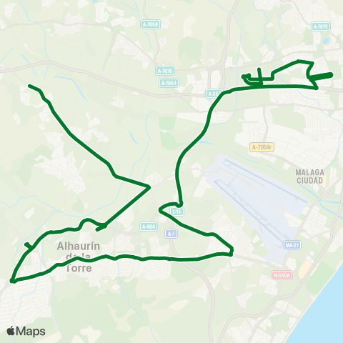 CTMAM Alh. De La Torre-Churriana-Teatinos map