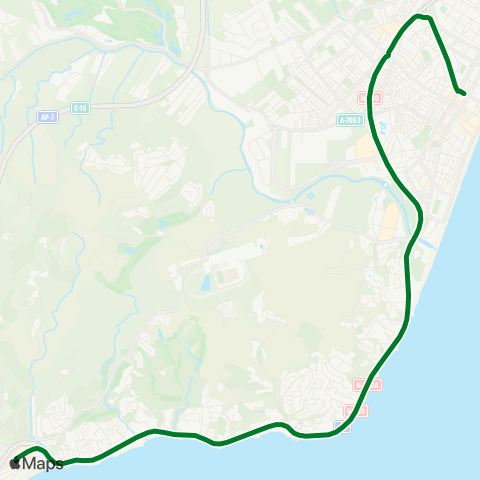 CTMAM Fuengirola-La Cala De Mijas-Marbella (Directo) map