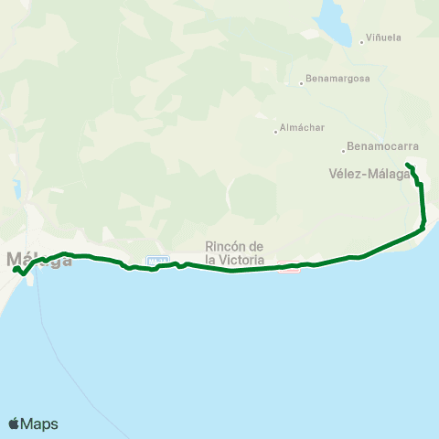 CTMAM Málaga-Torre Benagalbón-Torre Del Mar-Vélez Málaga map