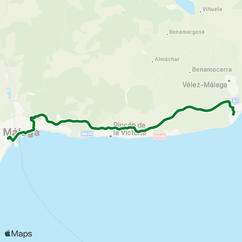 CTMAM Málaga-Torre Del Mar Directo (Desde El 30 De Julio) map