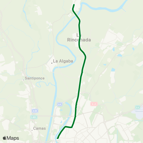 Junta de Andalucia M-115 Alcalá del Río - la Rinconada - Sevilla map