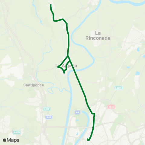 Junta de Andalucia M-114 Torre de la Reina - Sevilla map