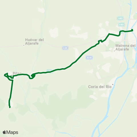 Junta de Andalucia M-169 Villamanrique - Pilas - Sevilla map