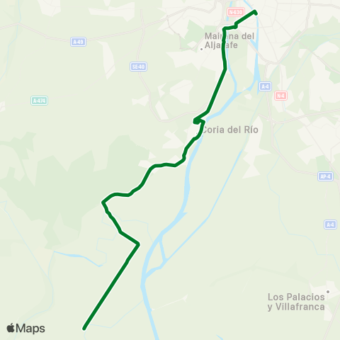 Junta de Andalucia M-143 Isla Mayor - Sevilla map
