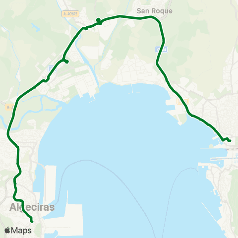 Consorcio de Transporte Metropolitano del Campo de Gibraltar Algeciras-la Línea map