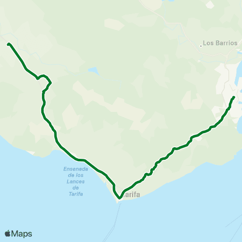 Consorcio de Transporte Metropolitano del Campo de Gibraltar Barbate-Facinas-Algeciras map