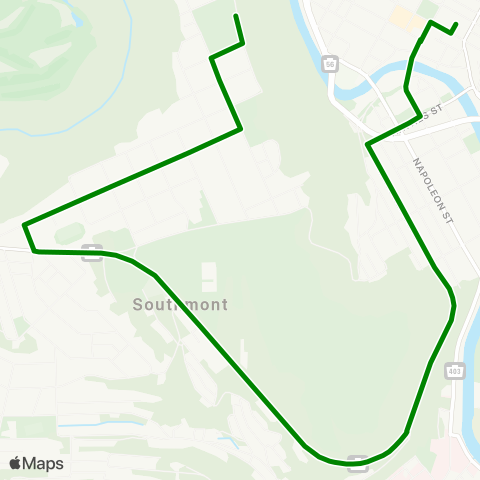 CamTran Westmont-Brownstown map