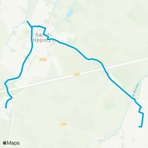 Sankéo - Scolaire Saint-Hippolyte - Collège Mermoz map
