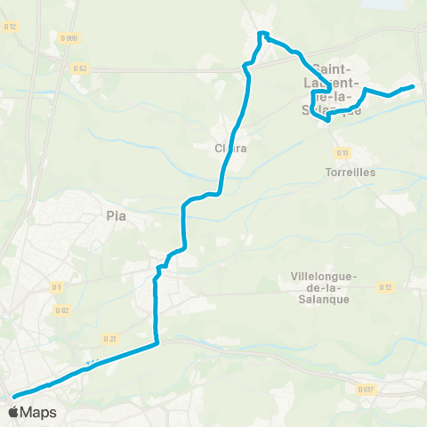Sankéo - Scolaire St-Laurent-de-la-Salanque - Gare rout. map