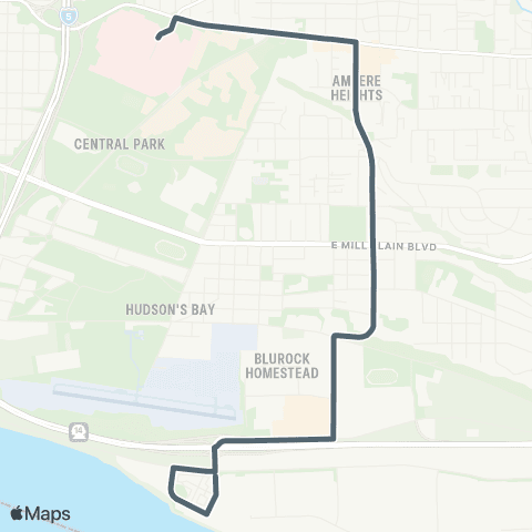 C-TRAN Fruit Valley / Grand map