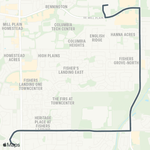 C-TRAN 192nd Ave / 34th St map
