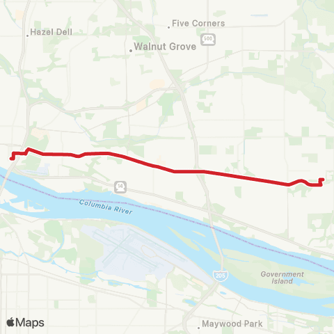 C-TRAN The Vine on Mill Plain map