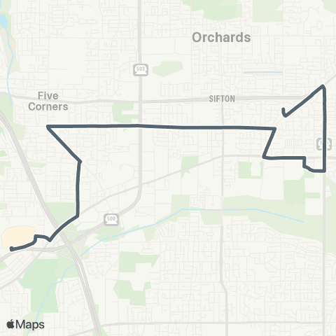 C-TRAN Orchards map