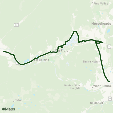 CTRAN Elmira-Corning map