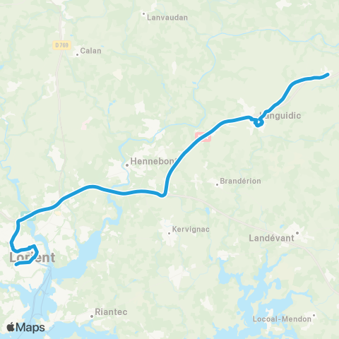 IZILO Languidic Kergonan - Lorient Lycées map