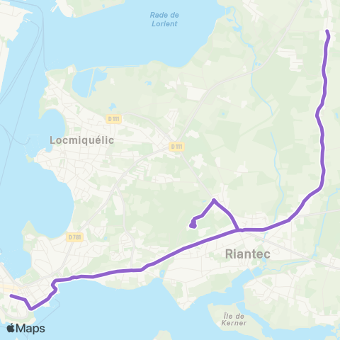CTRL Scolaires Kervignac Kergamanan - Riantec Collège Kerdurand - Port-Louis Collège St-Pierre map
