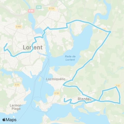 CTRL Scolaires Riantec la Croizetière - Lorient Uni - Lorient St-Jo / la Paix map