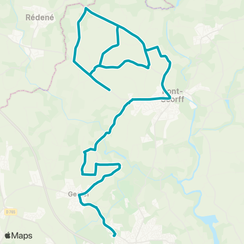 CTRL Scolaires Pont-Scorff Kereven - Gestel Mairie - Queven Collège Kerbellec map