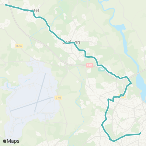 CTRL Scolaires Pont-Scorff Boterff - Gestel Mairie - Queven - Lorient Lycées et Uni map