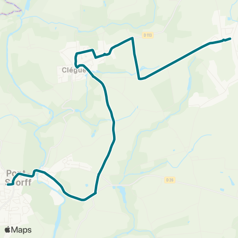 CTRL Scolaires Pont-Scorff Pl. du Tréano - Hennebont Lycées map