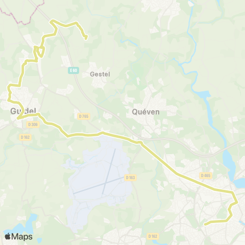 CTRL Scolaires Guidel le Guerveur - Guidel Pl. Montagner - Lorient Lycées map