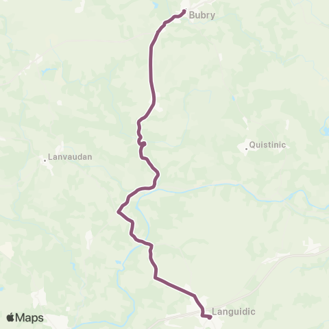 CTRL Scolaires Quistinic Ctre - Bubry Ctre - Languidic Kergonan - Hennebont Lycées map