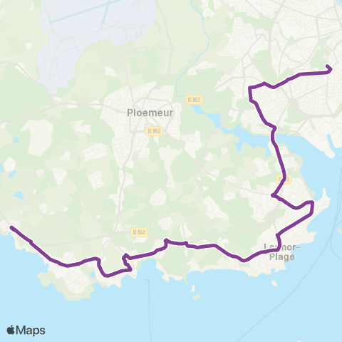 IZILO Ploemeur - Lorient via Larmor-Plage map