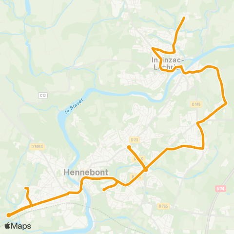 CTRL Scolaires Hennebont Kerlois - Inzinzac-Lochrist Kermadec map
